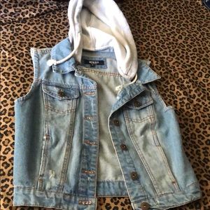Small sleeveless jean jacket